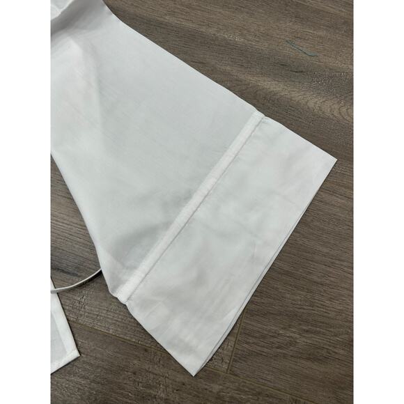 NWT Harshman Women's Pearl White Bell Sleeve Aster Twill Popover Blouse Size L - Picture 5 of 12